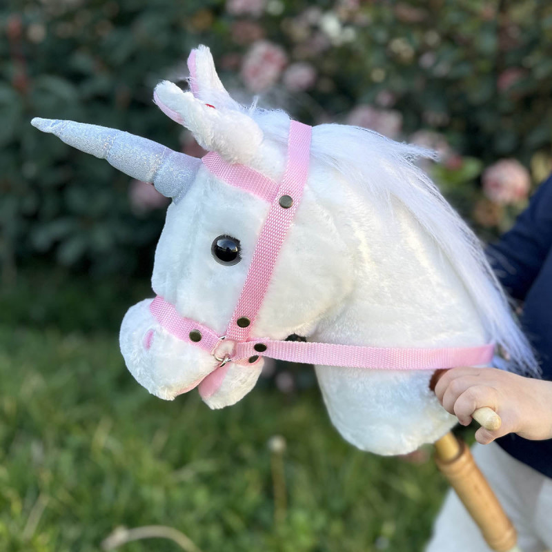 Peluche tete de licorne, jouets en bois