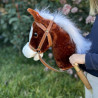 Hobby Horse Marron avec manche à roulette pour les tous petits Taille S