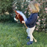 Hobby Horse Marron avec manche à roulette pour les tous petits Taille S