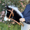 Hobby Horse Noir avec manche à roulette pour les tous petits Taille S