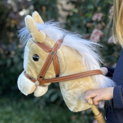 Hobby Horse Palomino avec manche à roulette pour les tous petits Taille S