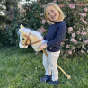 Hobby Horse Palomino avec manche à roulette pour les tous petits Taille S