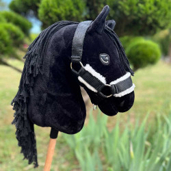 Black head collar for hobby horse