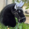 Hobby Horse A3 with Bridles, black head collar and white fly Veils - Stormy
