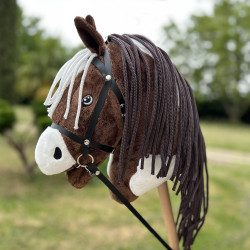 Hobby Horse Pie Mustang avec licol, longe et bonnet Bleu