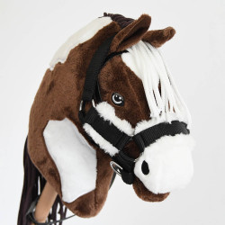 Hobby Horse Pie Mustang avec licol, longe et bonnet Noir