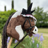 Hobby Horse Pie Mustang avec licol, longe et bonnet Noir