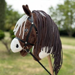 Hobby Horse Pie Mustang avec licol, longe et bonnet Noir