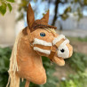 Pack complet Hobby Horse Quater Horse Palomino + filet + licol + longe + bonnet