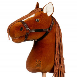 Chestnut Hobby Horse with head collar, lead rope, and removable tail