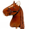 Chestnut Hobby Horse with head collar, lead rope, and removable tail