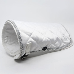 Couverture et Bonnet blanc et argenté pour hobby horse