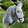 Couverture et Bonnet blanc et argenté pour hobby horse