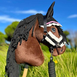 Hobby Horse Harmony Pack: BLACK halter and fly Veils