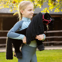 Mini cheval en peluche noir frison Spike - Lemieux