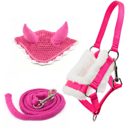 Pack Hobby Horse Harmony : licol et bonnet ROSE