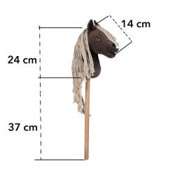 Mini Hobby Horse Alezan Brûlé pour Enfant dès 3 Ans