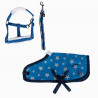 Couverture et licol Blue Star pour  mini poney en peluche HKM