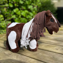 Piebald Bay Plush Pony Horse - HKM