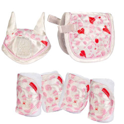 Set d'accessoires Rose Cœur pour mini poney HKM