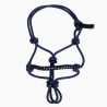 Head collar ethological navy blue + lead rope for hobby horse
