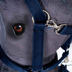 Head collar navy blue for hobby horse A4 size
