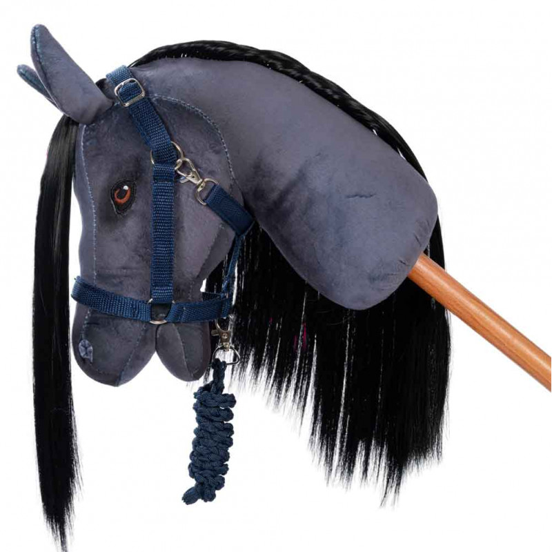 Head collar navy blue for hobby horse A4 size