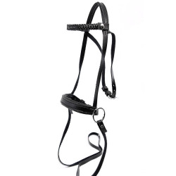 Bridles for Hobby Horse Patent Leather Rhinestone Browband
