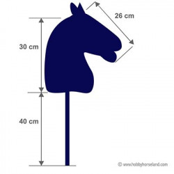 Hobby Horse Bai crins noirs pour hobby horsing Taille L
