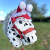 Ensemble de Noël pour Hobby Horse : Bonnet rouge, licol et longe