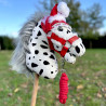 Ensemble de Noël pour Hobby Horse : Bonnet rouge, licol et longe