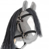 Hobby Horse gris à la longue crinière et queue amovible