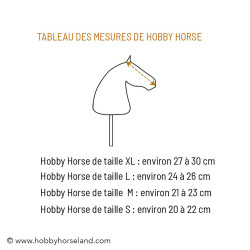Tableau mesures Hobby Horse cheval bâton