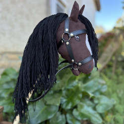 Bay Hobby Horse with long mane and removable tail