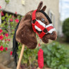 Licol moumoute Rouge pour Hobby Horse + longe rouge