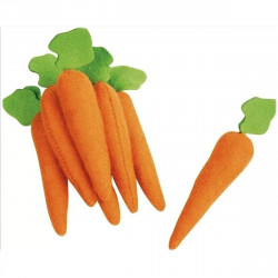 Felt fake carrots for children as a hobby horse reward