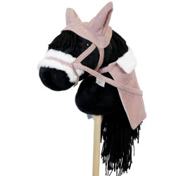 Set of blankets, head collar, and fly Veils in Pink. By Astrup