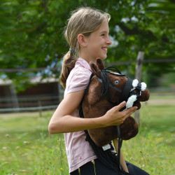 Pack Hobby Horse marron avec filet + licol + longe + bonnet Marron