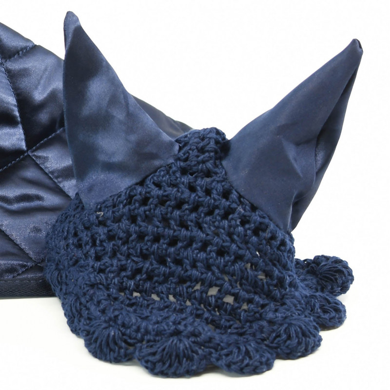 Fly Veils Navy blue satin for hobby horse Smarty