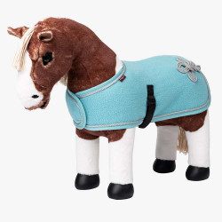 Mini-couverture bleue Azur pour poney toy cheval en peluche Lemieux