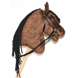 Hobby Horse Bai crins noirs pour hobby horsing Taille L