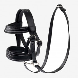 Black bridle headcollar for Lemieux plush horse