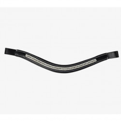 Silver rhinestone browband for Lemieux bridles