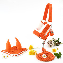 Hobby Horse Harmony Pack: ORANGE halter and fly Veils
