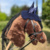Bonnet Bleu marine satin pour  hobby horse Smarty