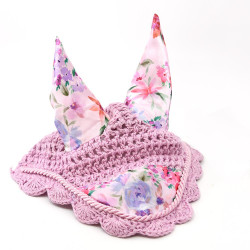 Bonnet rose Florale pour Hobby Horse