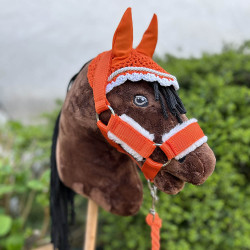 Licol orange et longe pour hobby horse