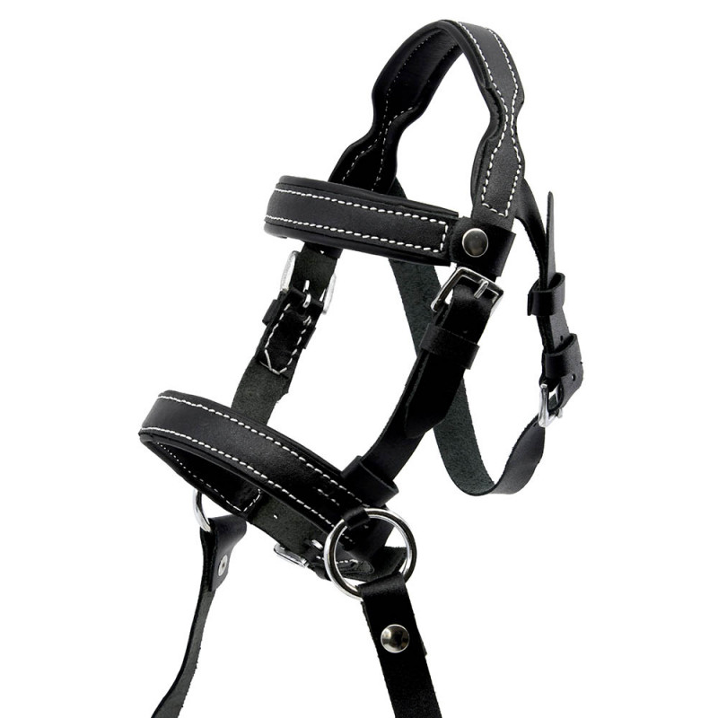Black ethological bridle bridles for hobby horse