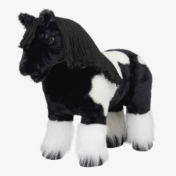 Mini cheval en peluche pie noir Razzle - Lemieux