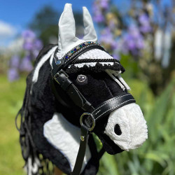 Filet pour hobby horse avec strass bleus